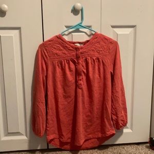 long sleeve button down tee